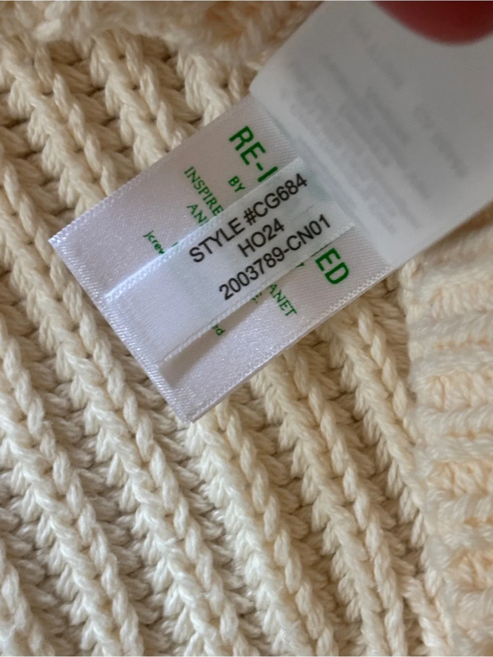 J Crew Heritage Cotton Fisherman Crewneck Sweater Womens 3X Natural Cream Crop